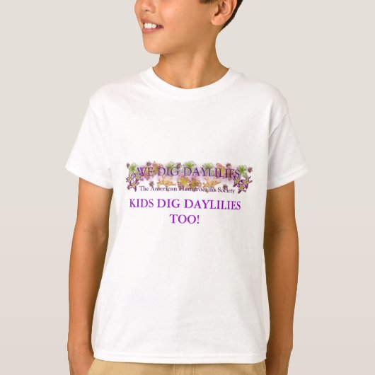 子供はTシャツにデイリーを掘る Tシャツ (正面)