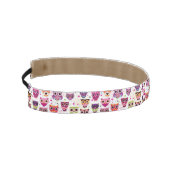 子供へかわいいフクロウの背景パターン アスレチックヘッドバンド (左)