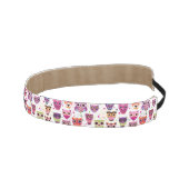 子供へかわいいフクロウの背景パターン アスレチックヘッドバンド (右)