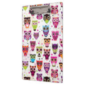 子供へかわいいフクロウの背景パターン クリップボード (左)