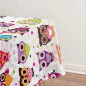 子供へかわいいフクロウの背景パターン テーブルクロス (インサイチュ)