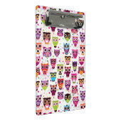 子供へかわいいフクロウの背景パターン ミニクリップボード (アングル)