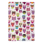 子供へかわいいフクロウの背景パターン ミニクリップボード (裏面)