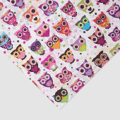 子供へかわいいフクロウの背景パターン 薄葉紙 (詳細)