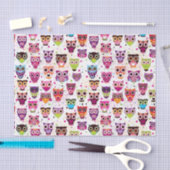 子供へかわいいフクロウの背景パターン 薄葉紙 (クラフト)