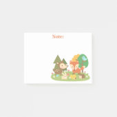子供へかわいい森林森林動物 ポストイット (正面)