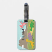 子供へかわいくカラフルな恐竜 ラゲッジタグ (裏面縦)