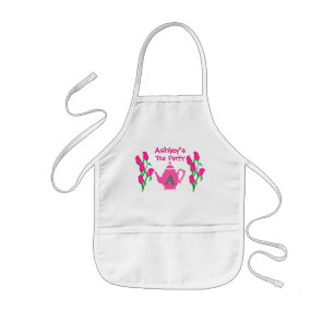 子供へかわいくパーソナライズなお茶会のエプロン 子供用エプロン