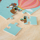 子供へかわいくパーソナライズな鳥のイラストレーション ジグソーパズル (側面)