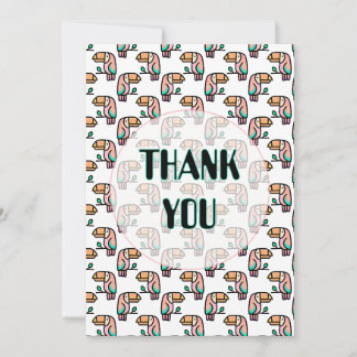 子供へのギフトにぴったりのかわいい熱帯のオオハシの鳥の動物 サンキューカード