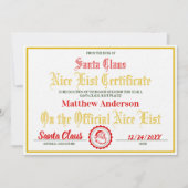 子供へのクリスマスプレゼント|サンタのいい子リスト証明書 シーズンカード (正面)