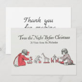 子供へのクリスマス感謝カード サンキューカード (正面/裏面)