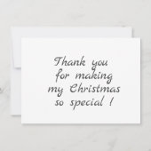 子供へのクリスマス感謝カード サンキューカード (裏面)