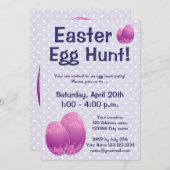 子供へイースターエッグの狩りのパーティの招待状 招待状 (正面/裏面)