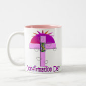 子供へカトリック教の確認日のギフト ツートーンマグカップ (左)