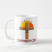 子供へカトリック教の確認日 コーヒーマグカップ (左)