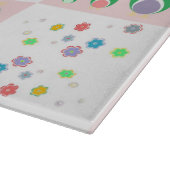 子供へカラフルなフクロウパターン カッティングボード (角)