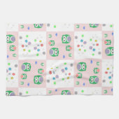 子供へカラフルなフクロウパターン キッチンタオル (横)