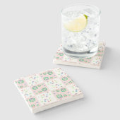 子供へカラフルなフクロウパターン ストーンコースター (横)