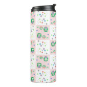 子供へカラフルなフクロウパターン タンブラー (回転左)