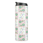 子供へカラフルなフクロウパターン タンブラー (回転右)