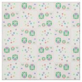 子供へカラフルなフクロウパターン ファブリック (見本)