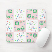 子供へカラフルなフクロウパターン マウスパッド (マウス)