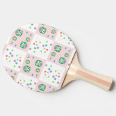 子供へカラフルなフクロウパターン 卓球ラケット (横)