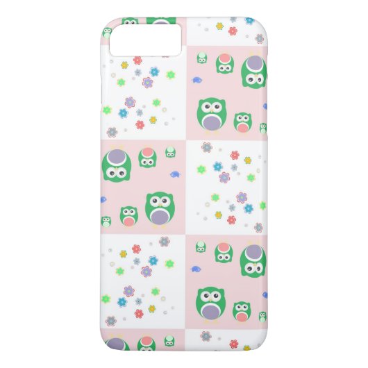 子供へカラフルなフクロウパターン Case-Mate iPhoneケース (裏面)