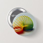 子供へカラフルな虹のしなやかで優雅なおもちゃ 缶バッジ (正面&裏面)