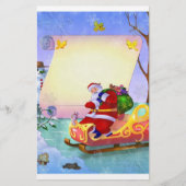 子供へクリスマスのためのサンタの手紙の文房具 便箋 (正面)
