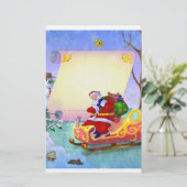 子供へクリスマスのためのサンタの手紙の文房具 便箋 (スタンド正面)