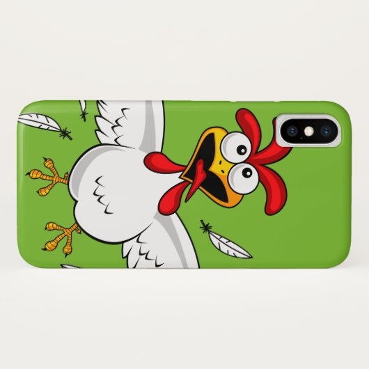 子供へクールでおもしろいでかわいくユーモアのあるな漫画の鶏 Case-Mate iPhoneケース (裏面(横))