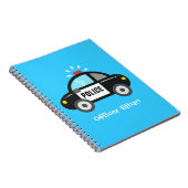 子供へサイレンが付いているかわいいパトカー ノートブック (右側)