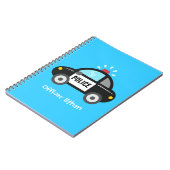 子供へサイレンが付いているかわいいパトカー ノートブック (左側)