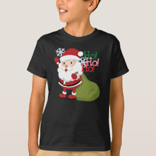 子供へサンタのHo Ho休日のTシャツ Tシャツ
