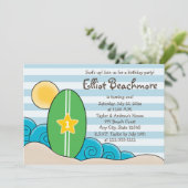 子供へサーフボードの誕生会(どの年齢でも) 招待状 (スタンド正面)