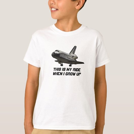 子供へスペースシャトルのTシャツ Tシャツ (正面)