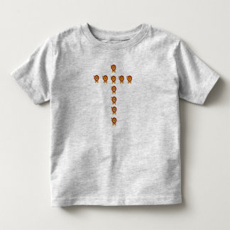 子供へトラの十字のTシャツ トドラーTシャツ