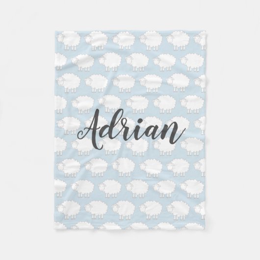 子供へパーソナライズでかわいいヒツジのフリースブランケット フリースブランケット (正面)