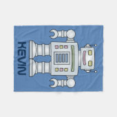 子供へパーソナライズなおもちゃのロボットフリースブランケット フリースブランケット (正面(横))