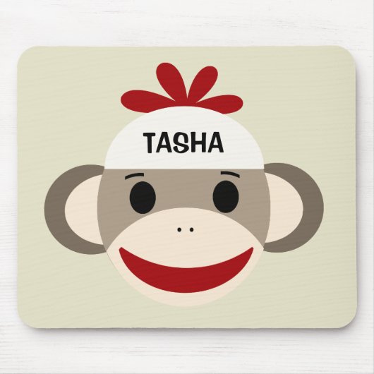 子供へパーソナライズなソックス猿のマウスパッド マウスパッド (正面)