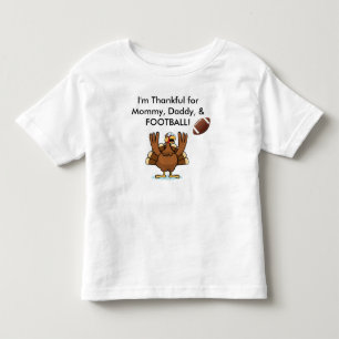 子供へフットボールの感謝祭のワイシャツ! トドラーTシャツ