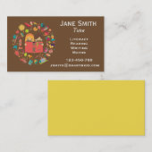 子供へフリーの読み書き能力の個人教師か先生 名刺 (正面/裏面)