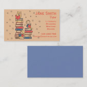 子供へフリーの読書個人教師か先生 名刺 (正面/裏面)