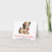 子供へヴィンテージのバレンタインのピエロカード シーズンカード (裏面)