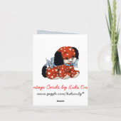 子供へヴィンテージのバレンタインの子犬カード シーズンカード (裏面)