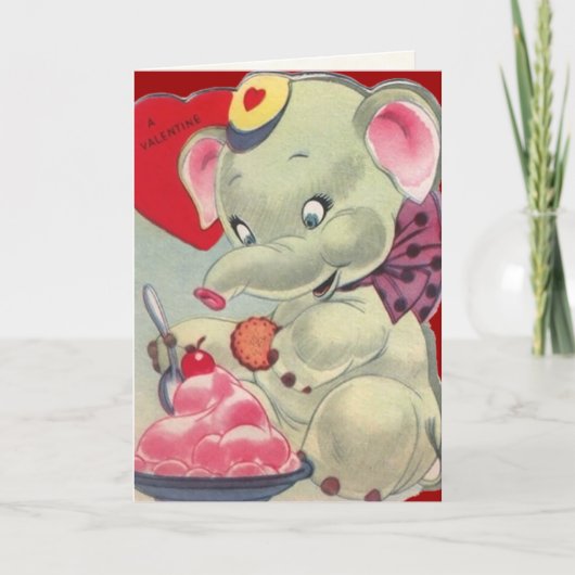 子供へヴィンテージのバレンタインカード シーズンカード (正面)