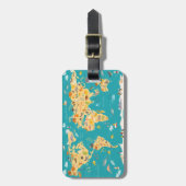 子供へ世界の動物の地図 ラゲッジタグ (正面縦)