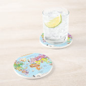 子供へ世界地図-かわいいおよびおもしろい コースター (側面)